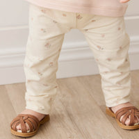 Organic Cotton Everyday Legging - Meredith Egret Childrens Legging from Jamie Kay NZ