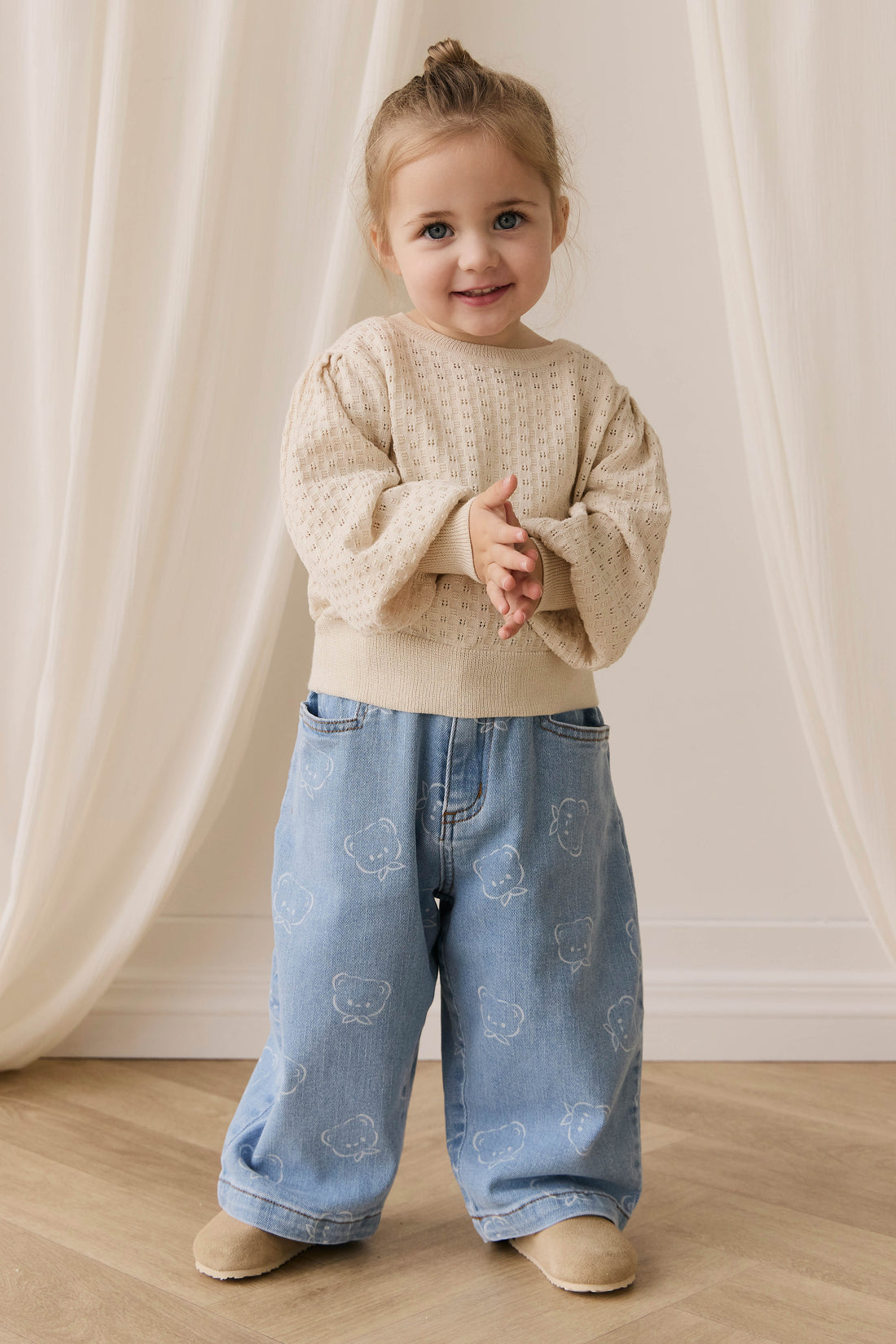 Penelope Jumper - Vanilla Childrens Jumper from Jamie Kay NZ