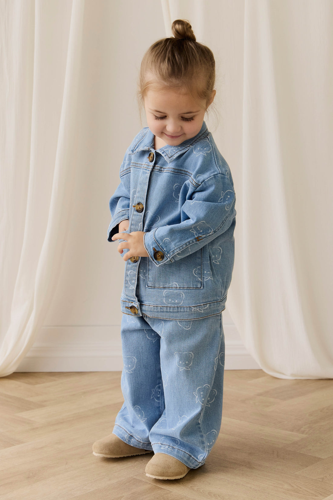 Axel Jacket - Bowie Bear Denim Childrens Jacket from Jamie Kay NZ