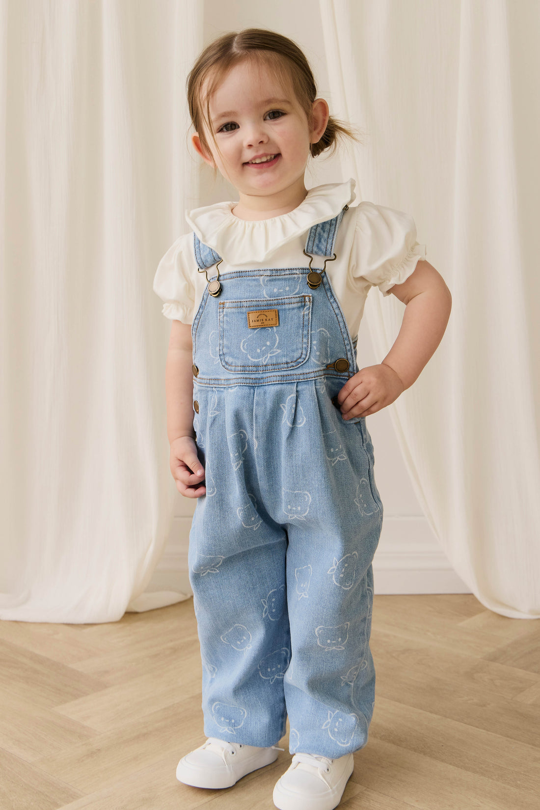 Blair Overall - Bowie Bear Denim Childrens Overall from Jamie Kay NZ