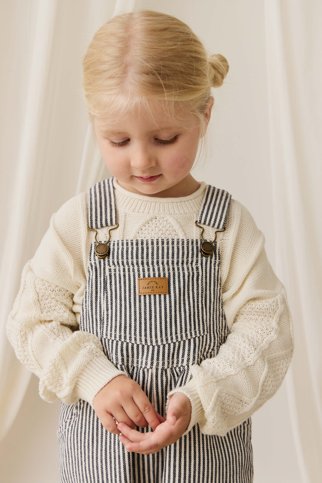 Cecil Overall - Sailor Stripe Eclipse/Cloud Childrens Overall from Jamie Kay NZ