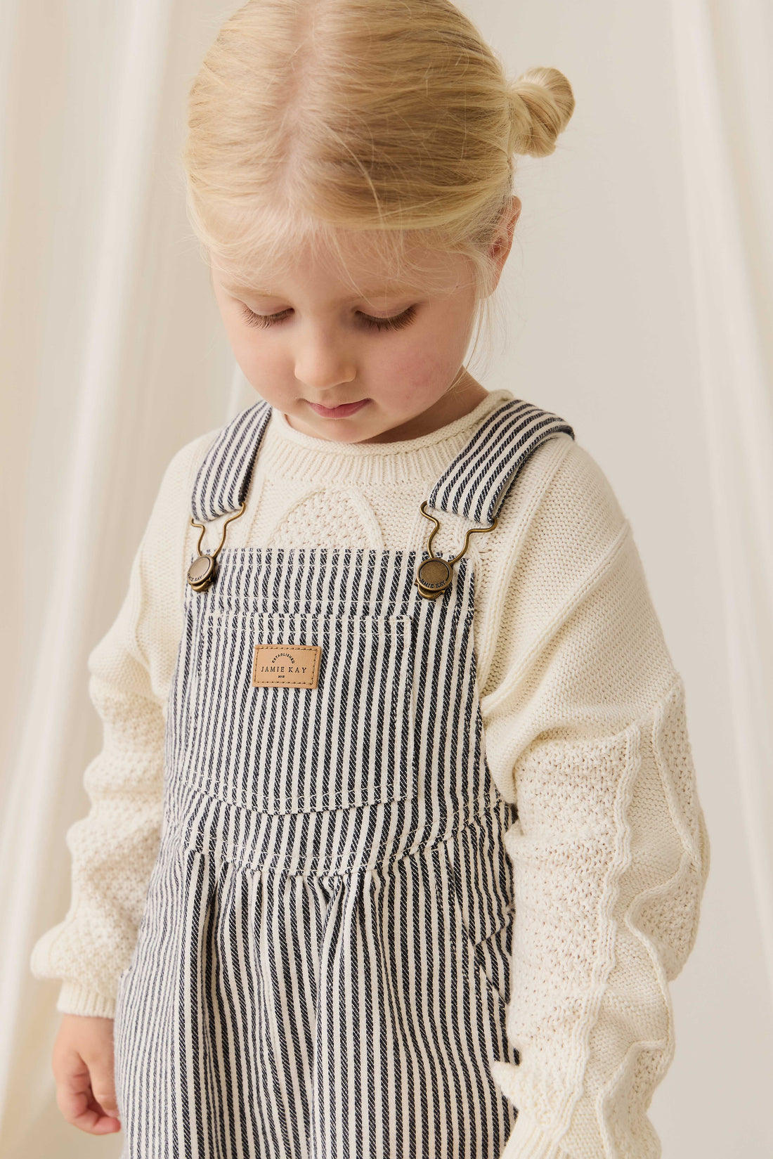 Cecil Overall - Sailor Stripe Eclipse/Cloud Childrens Overall from Jamie Kay NZ