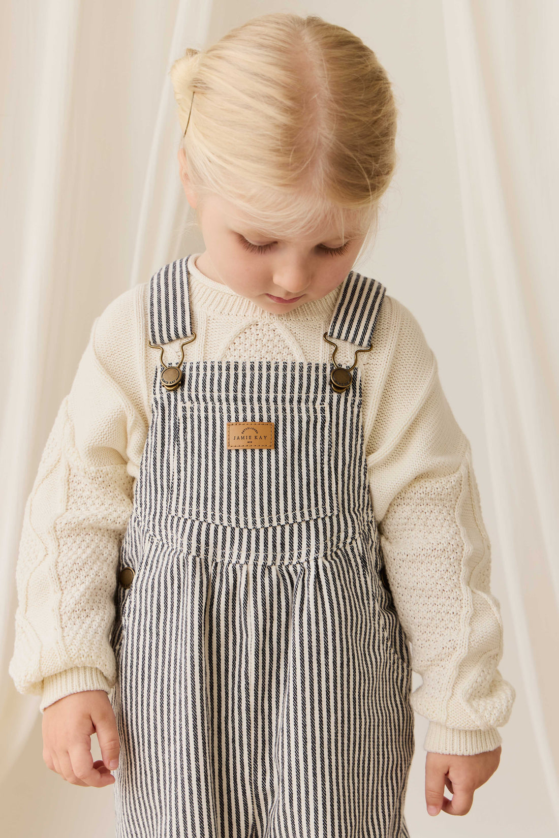 Cecil Overall - Sailor Stripe Eclipse/Cloud Childrens Overall from Jamie Kay NZ