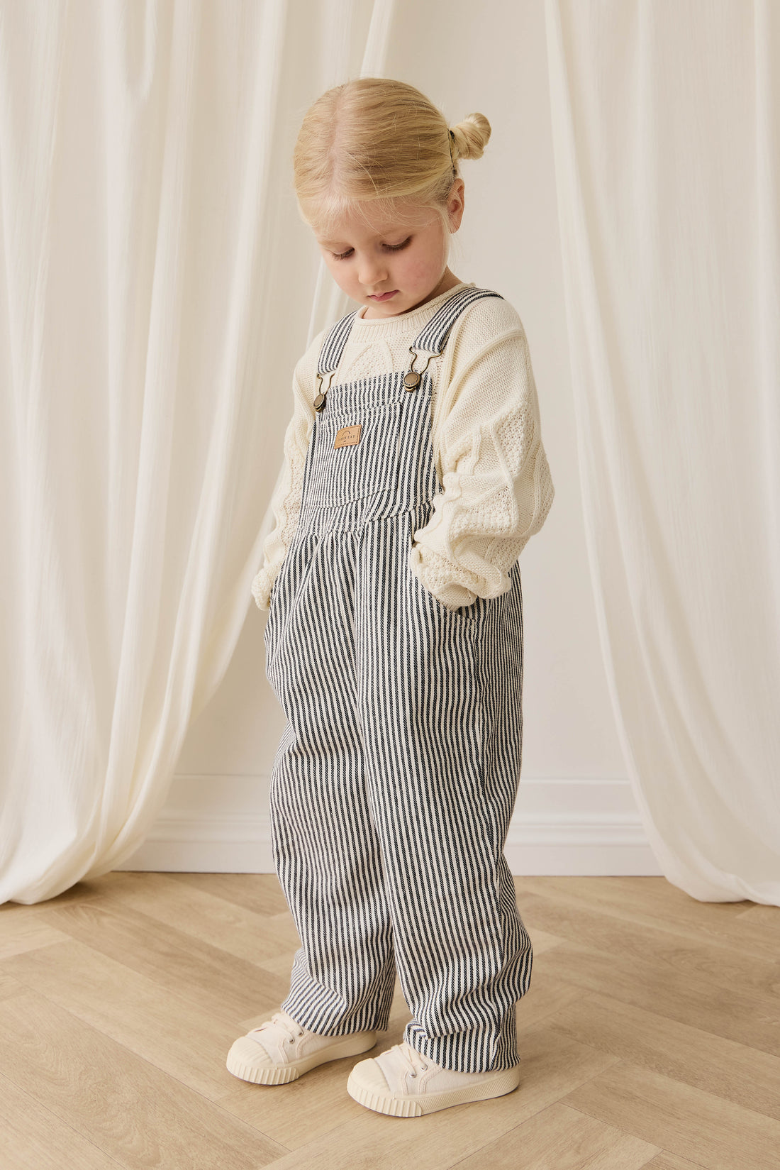 Cecil Overall - Sailor Stripe Eclipse/Cloud Childrens Overall from Jamie Kay NZ