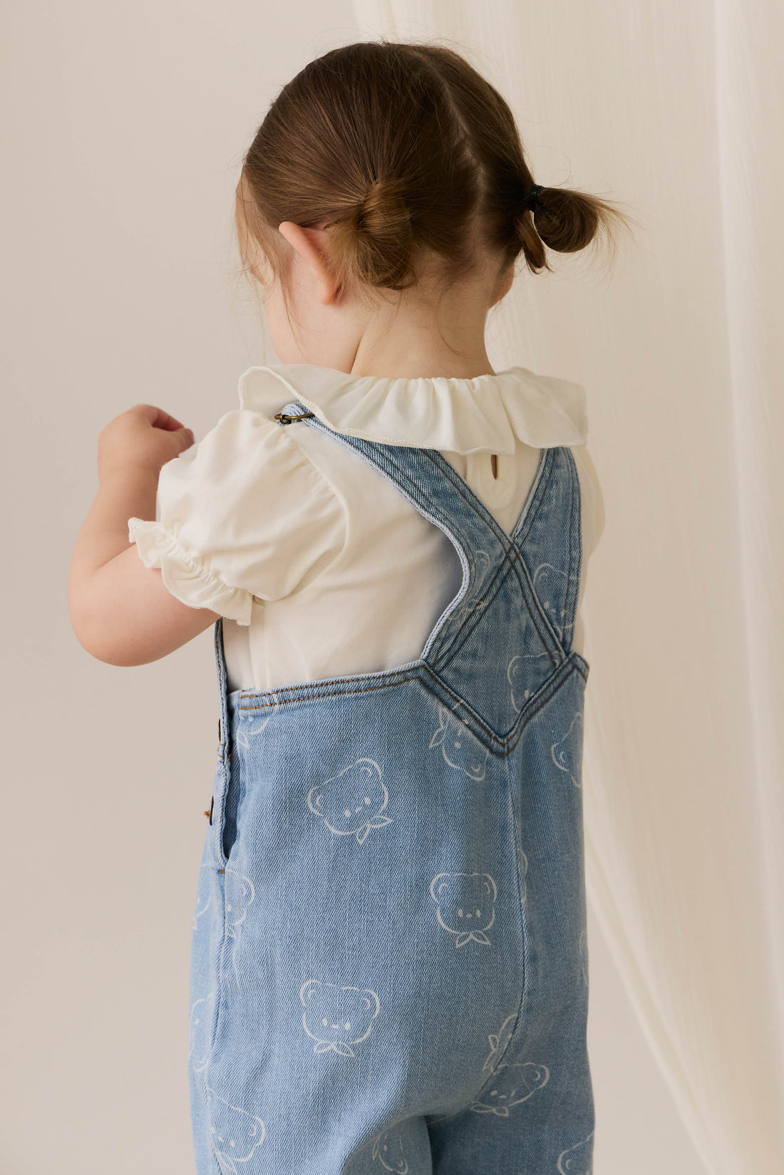 Blair Overall - Bowie Bear Denim Childrens Overall from Jamie Kay NZ