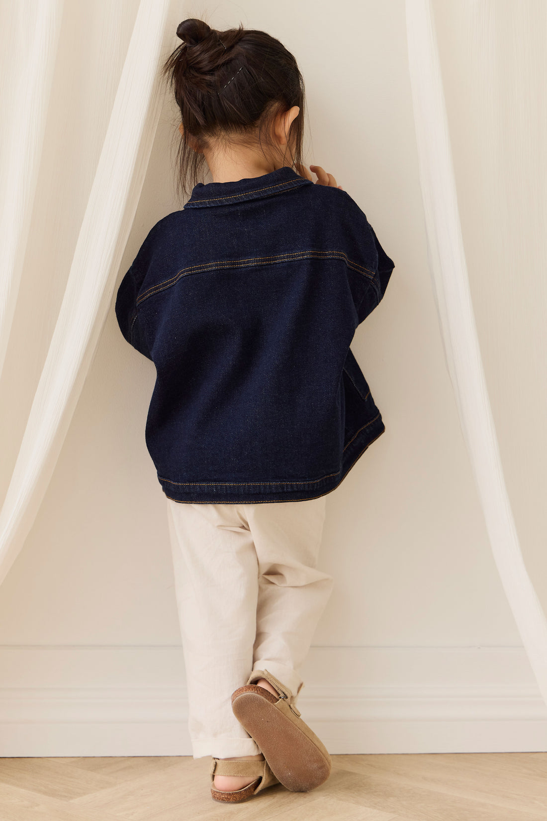 Arbor Jacket - Mid Indigo Denim Childrens Jacket from Jamie Kay NZ