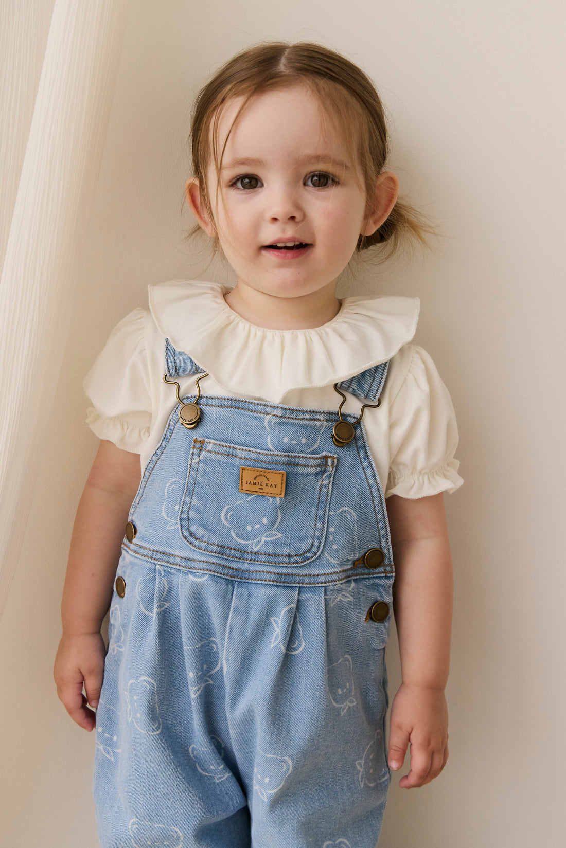 Blair Overall - Bowie Bear Denim Childrens Overall from Jamie Kay NZ