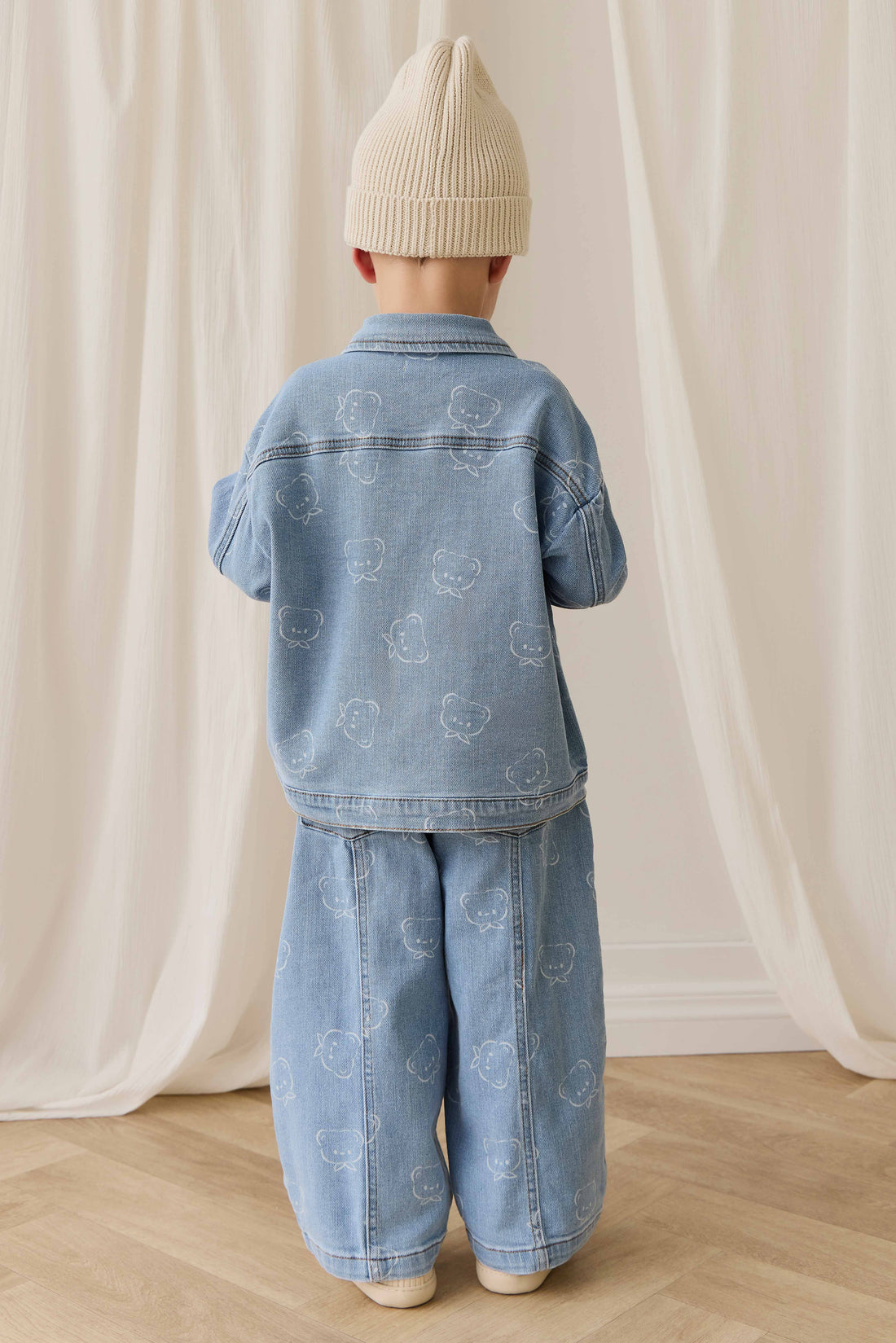 Abel Pant - Bowie Bear Denim Childrens Pant from Jamie Kay NZ