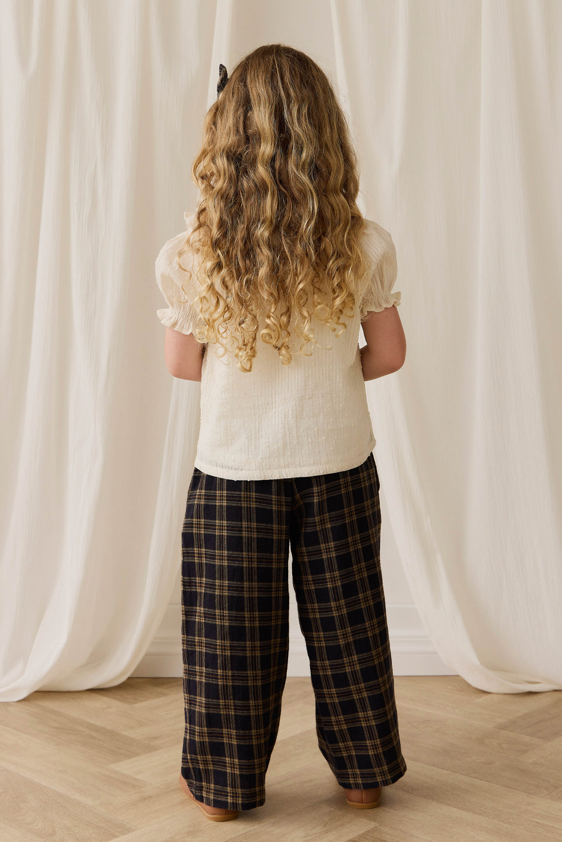 Organic Cotton Bowie Blouse - Parchment Childrens Top from Jamie Kay NZ