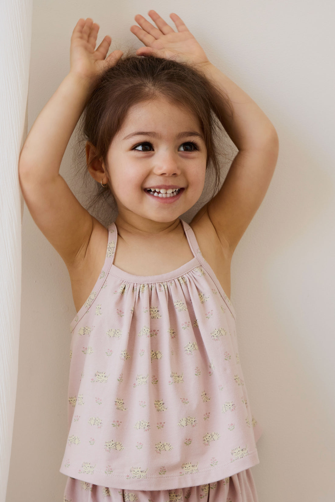 Organic Cotton Viola Pyjama Set - Moon Floral Mauve Childrens Pyjamas from Jamie Kay NZ