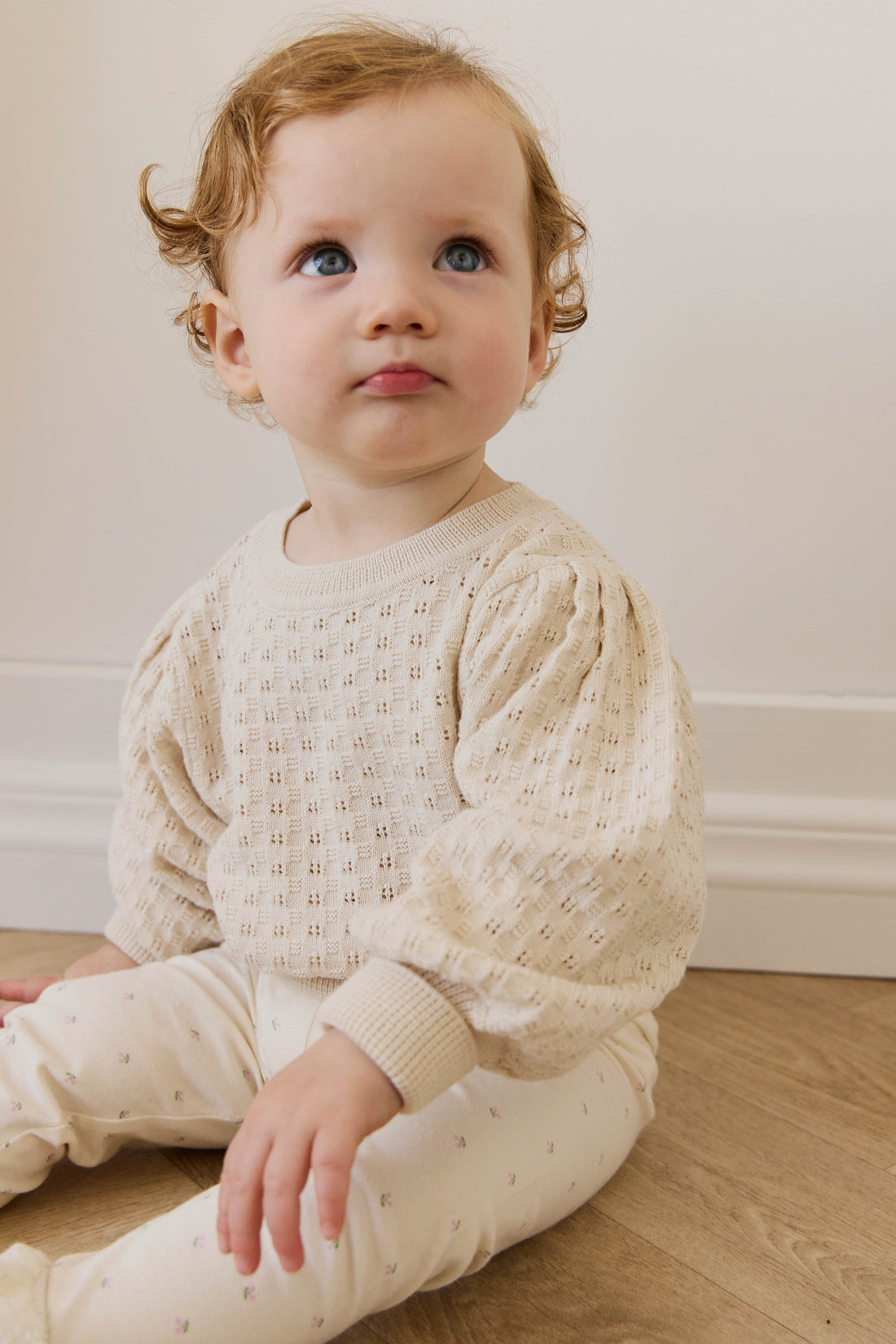 Organic Cotton Everyday Legging - Ditsy Cherries Childrens Legging from Jamie Kay NZ