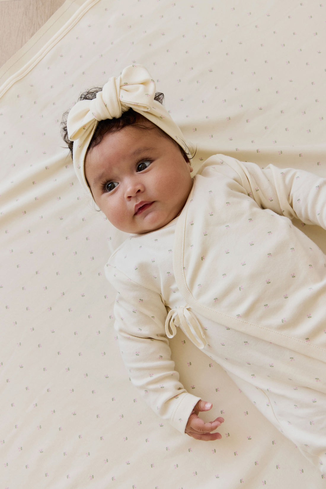 Organic Cotton Estelle Onepiece - Ditsy Cherries Childrens Onepiece from Jamie Kay NZ