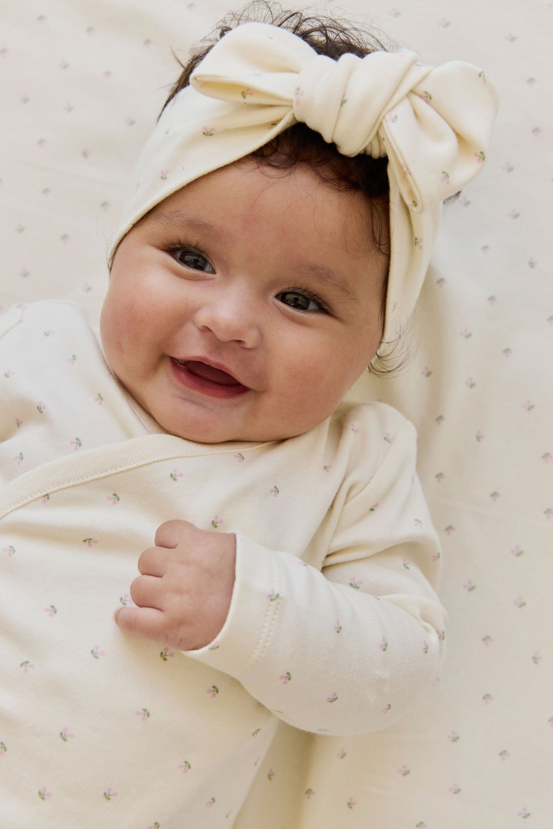 Organic Cotton Estelle Onepiece - Ditsy Cherries Childrens Onepiece from Jamie Kay NZ