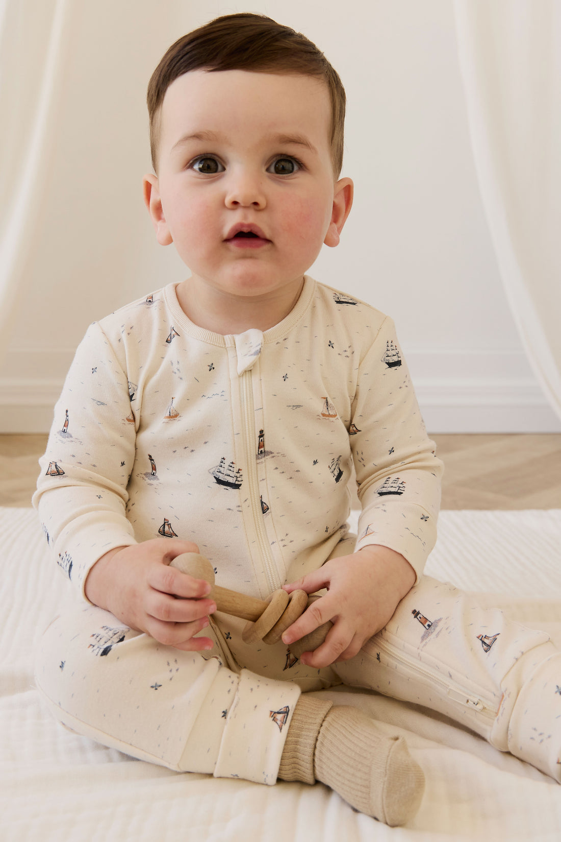 Organic Cotton Jude Onepiece - Sailing Day Childrens Onepiece from Jamie Kay NZ