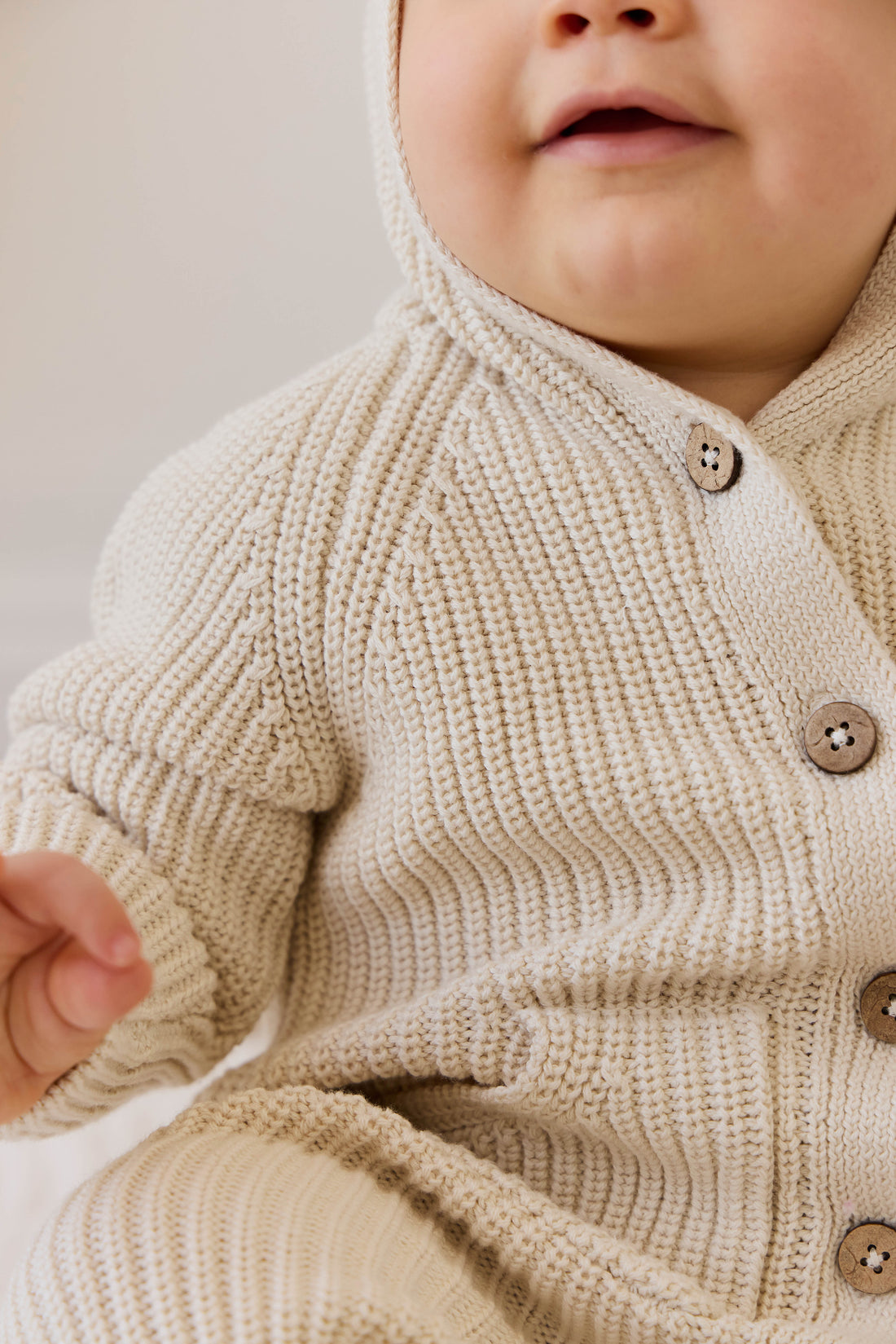 Bear Knit Onepiece - Vanilla Childrens Onepiece from Jamie Kay NZ