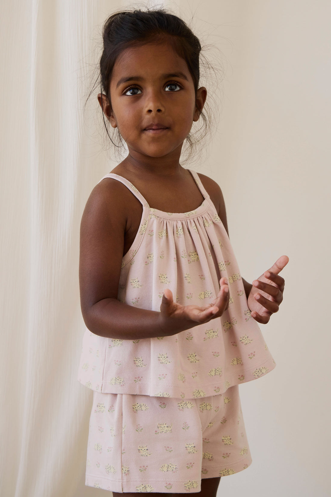 Organic Cotton Winnie Pyjama Set - Moon Floral Mauve Childrens Pyjamas from Jamie Kay NZ