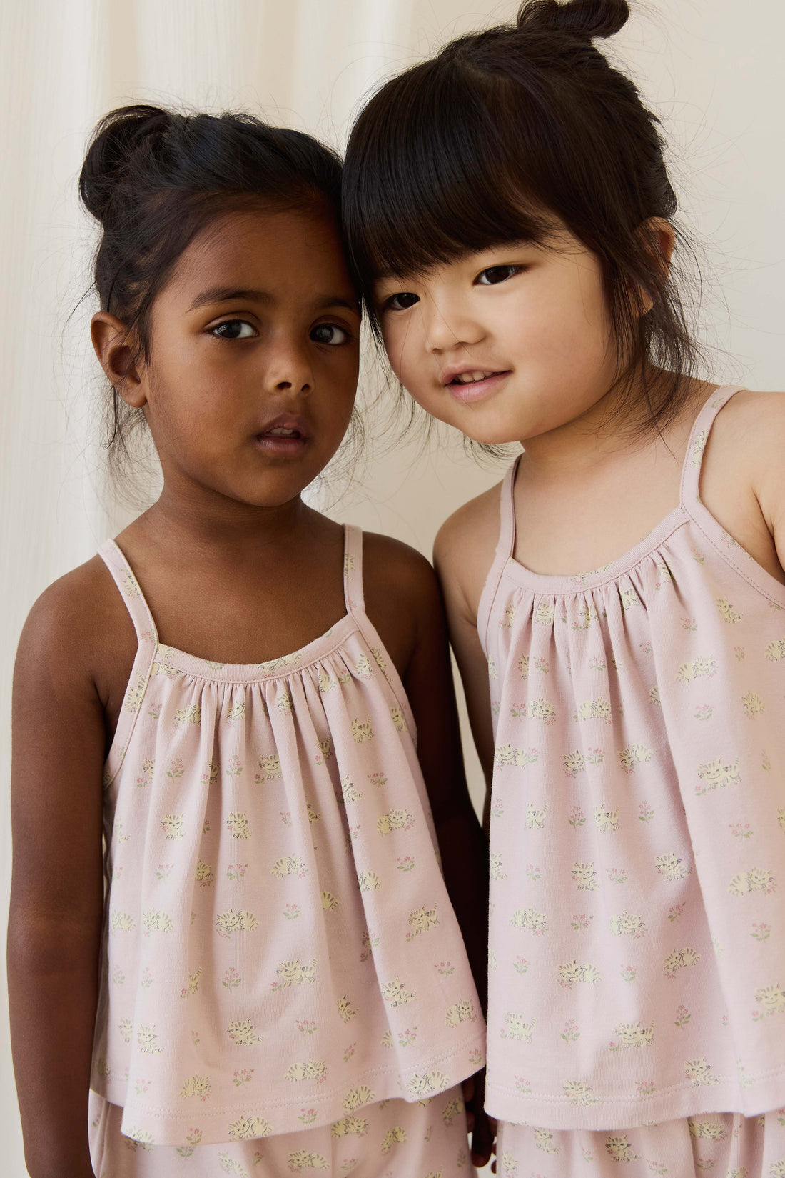 Organic Cotton Winnie Pyjama Set - Moon Floral Mauve Childrens Pyjamas from Jamie Kay NZ