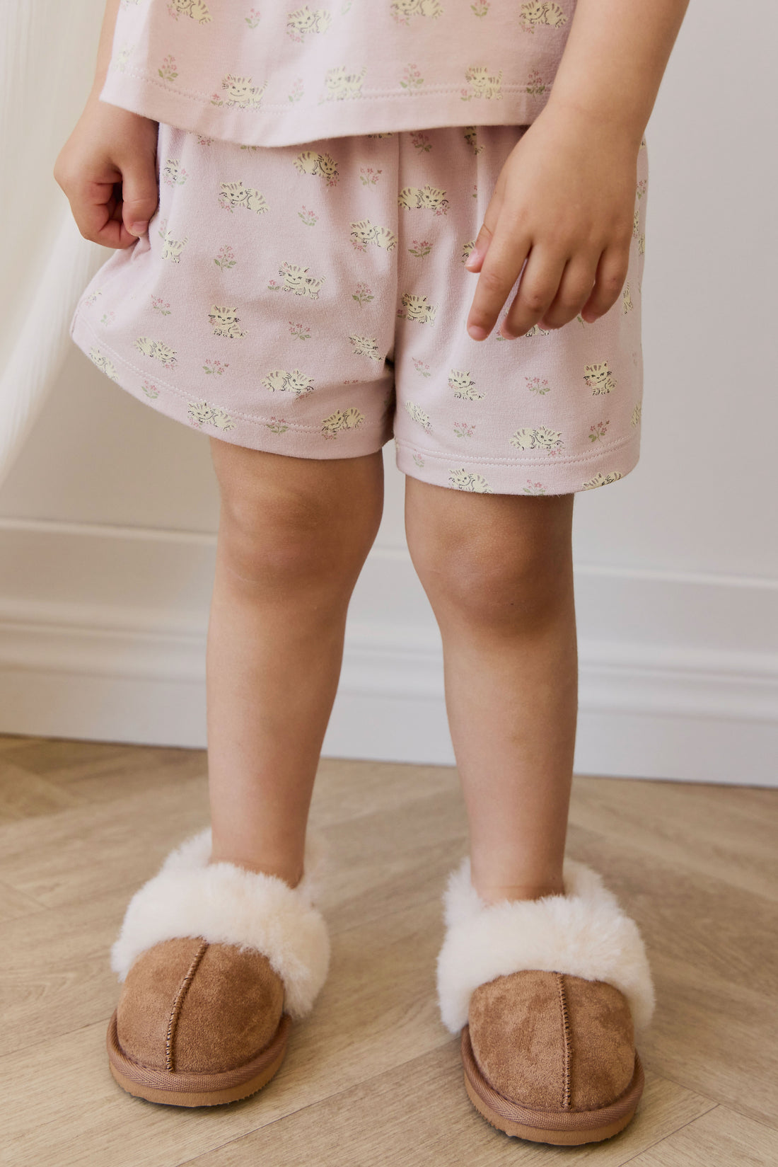 Organic Cotton Winnie Pyjama Set - Moon Floral Mauve Childrens Pyjamas from Jamie Kay NZ