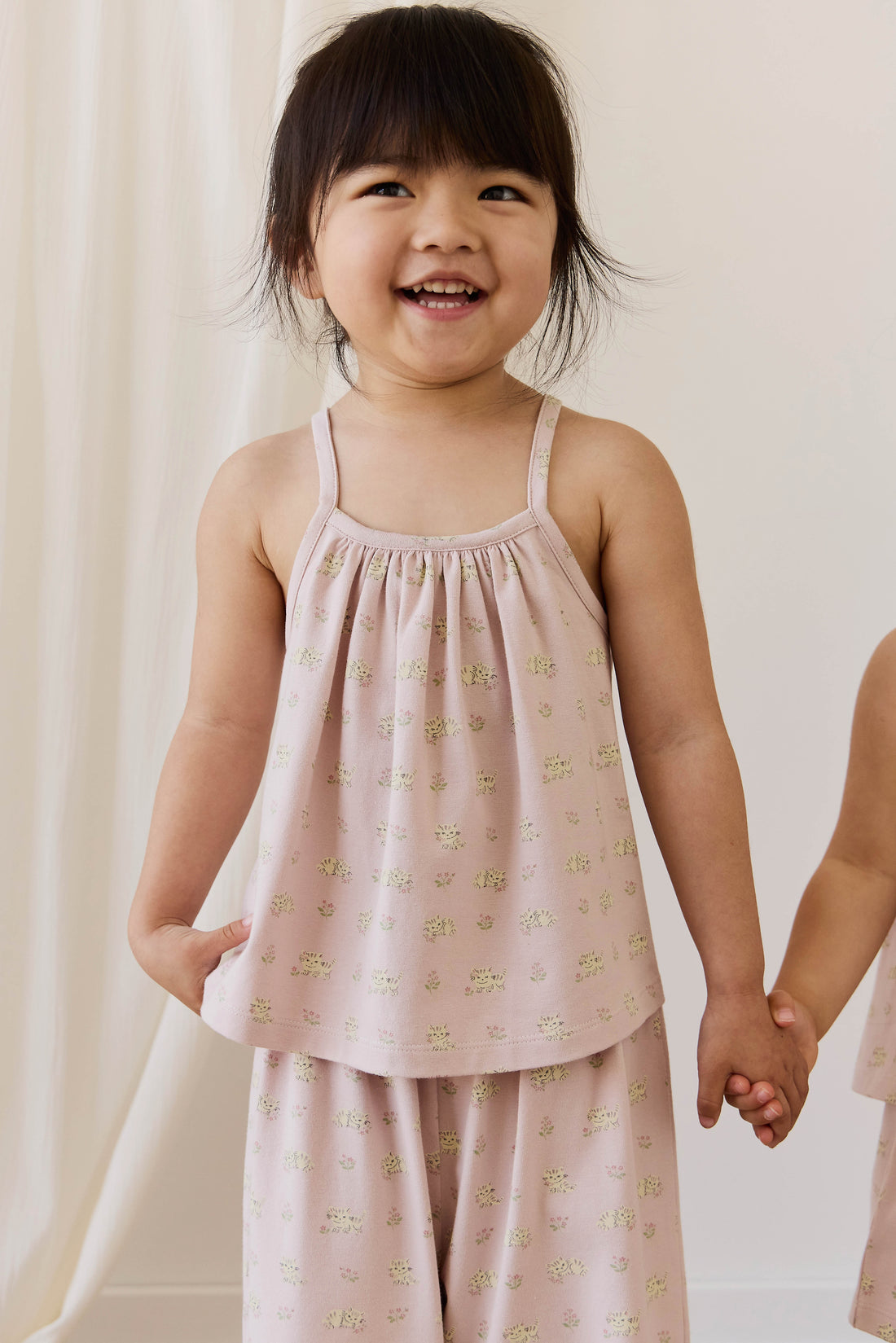 Organic Cotton Viola Pyjama Set - Moon Floral Mauve Childrens Pyjamas from Jamie Kay NZ