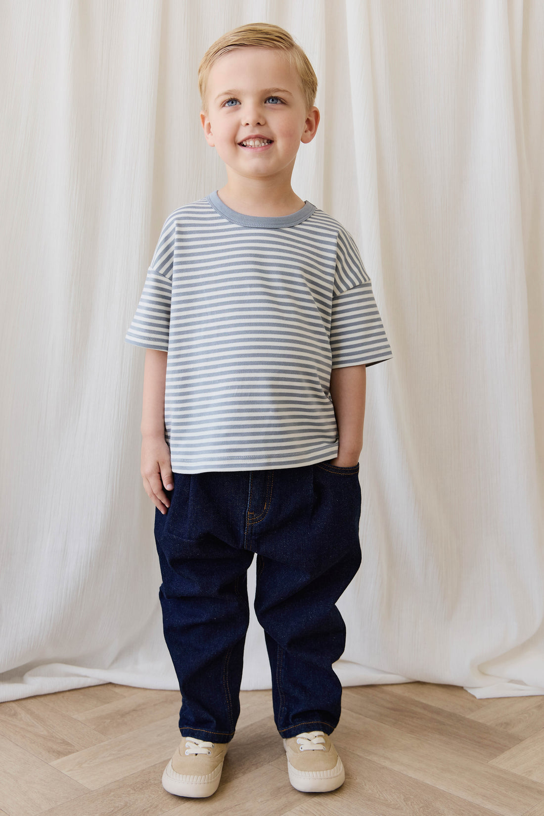 Rueben Pant - Mid Indigo Denim Childrens Pant from Jamie Kay NZ