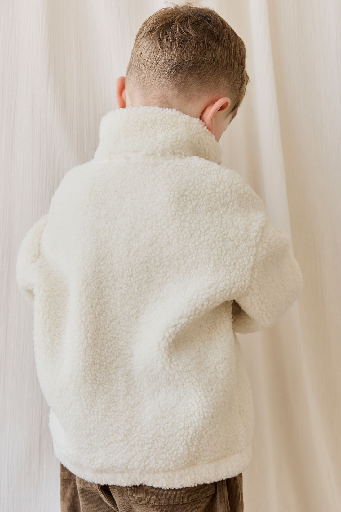 Ezra Sherpa Jacket - Natural Childrens Jacket from Jamie Kay NZ