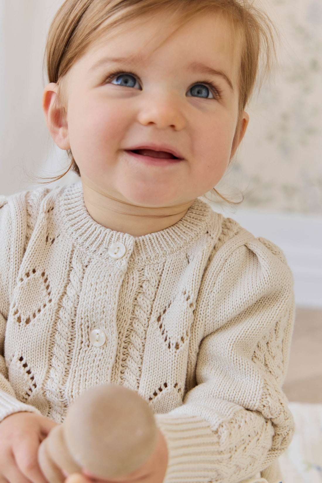 Annabelle Cardigan - Vanilla Childrens Cardigan from Jamie Kay NZ