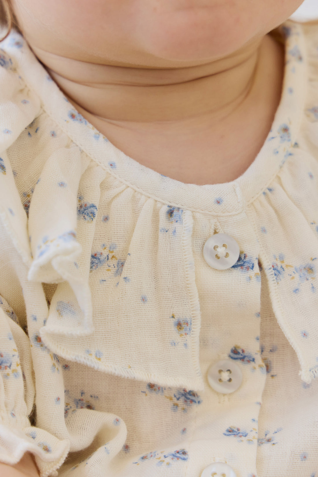 Organic Cotton Muslin Alora Top - Molly Blue Childrens Top from Jamie Kay NZ