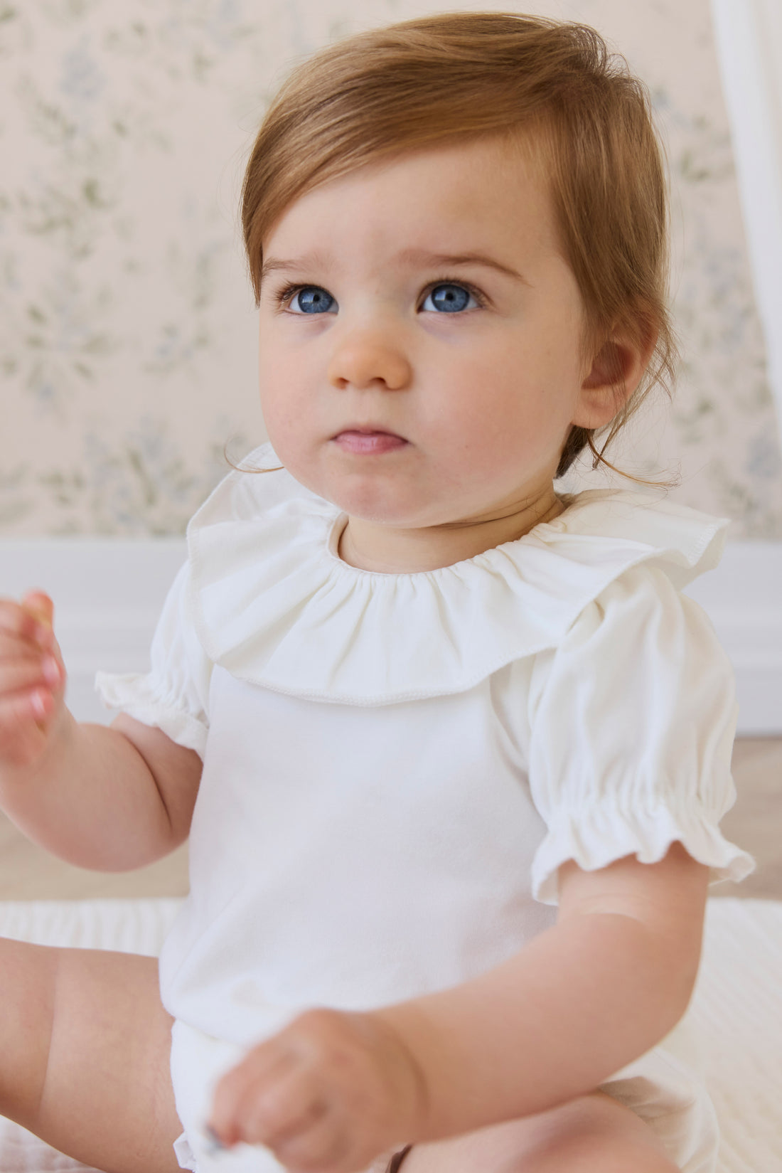 Pima Cotton Livvy Bodysuit - Parchment Childrens Bodysuit from Jamie Kay NZ