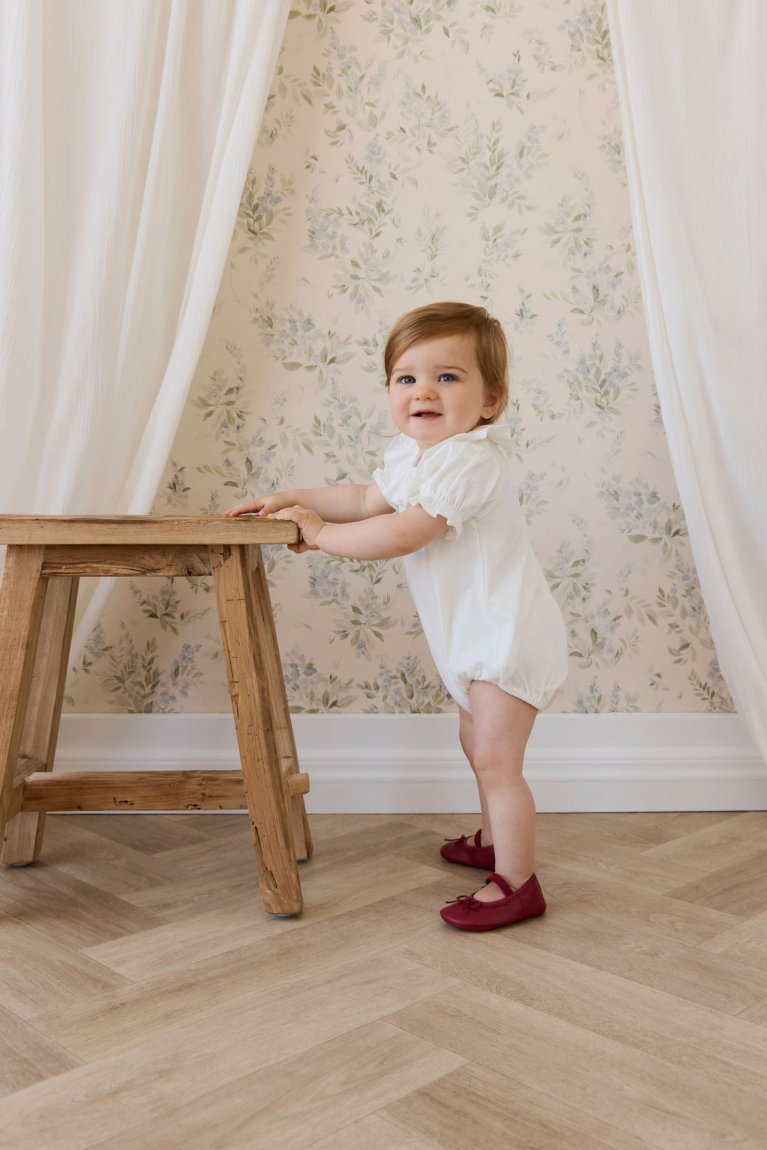 Pima Cotton Livvy Bodysuit - Parchment Childrens Bodysuit from Jamie Kay NZ