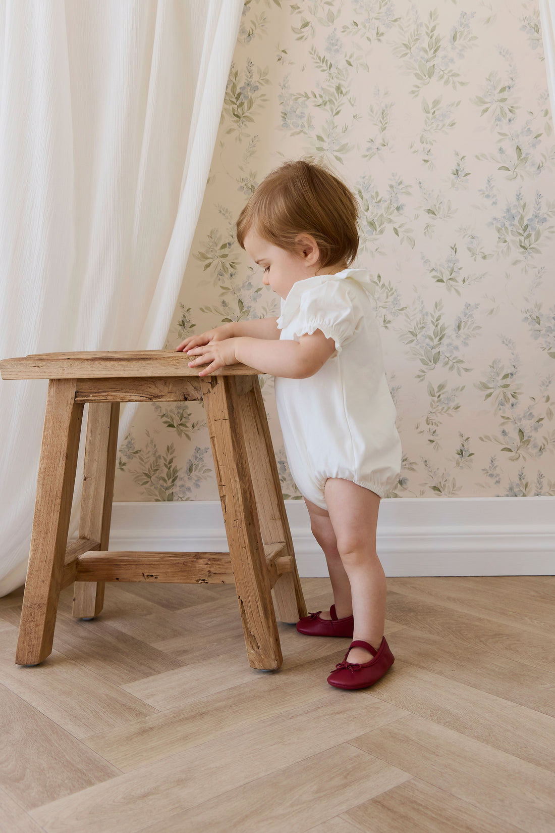 Pima Cotton Livvy Bodysuit - Parchment Childrens Bodysuit from Jamie Kay NZ