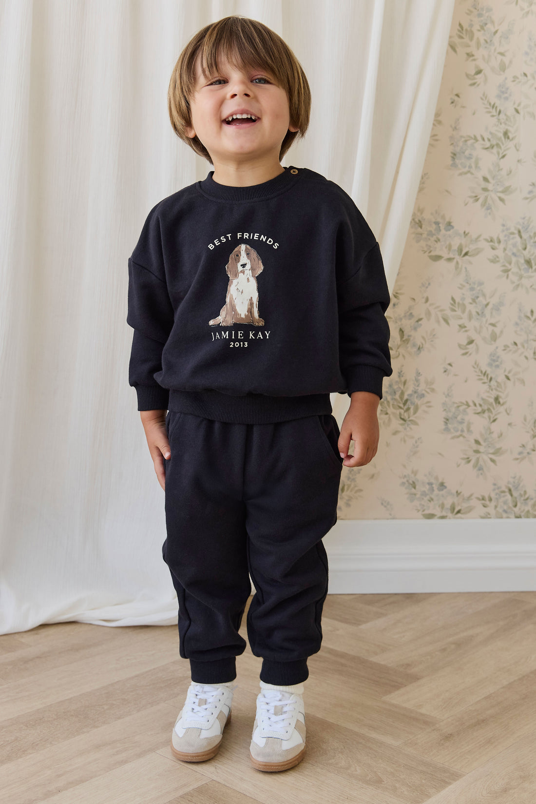 Organic Cotton Nash Sweatshirt - Eclipse Best Friends Childrens Sweatshirting from Jamie Kay NZ