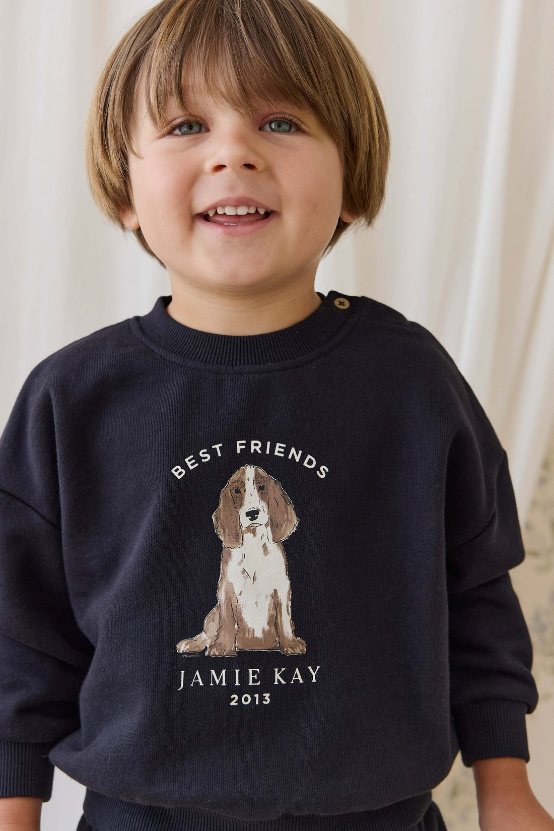 Organic Cotton Nash Sweatshirt - Eclipse Best Friends Childrens Sweatshirting from Jamie Kay NZ