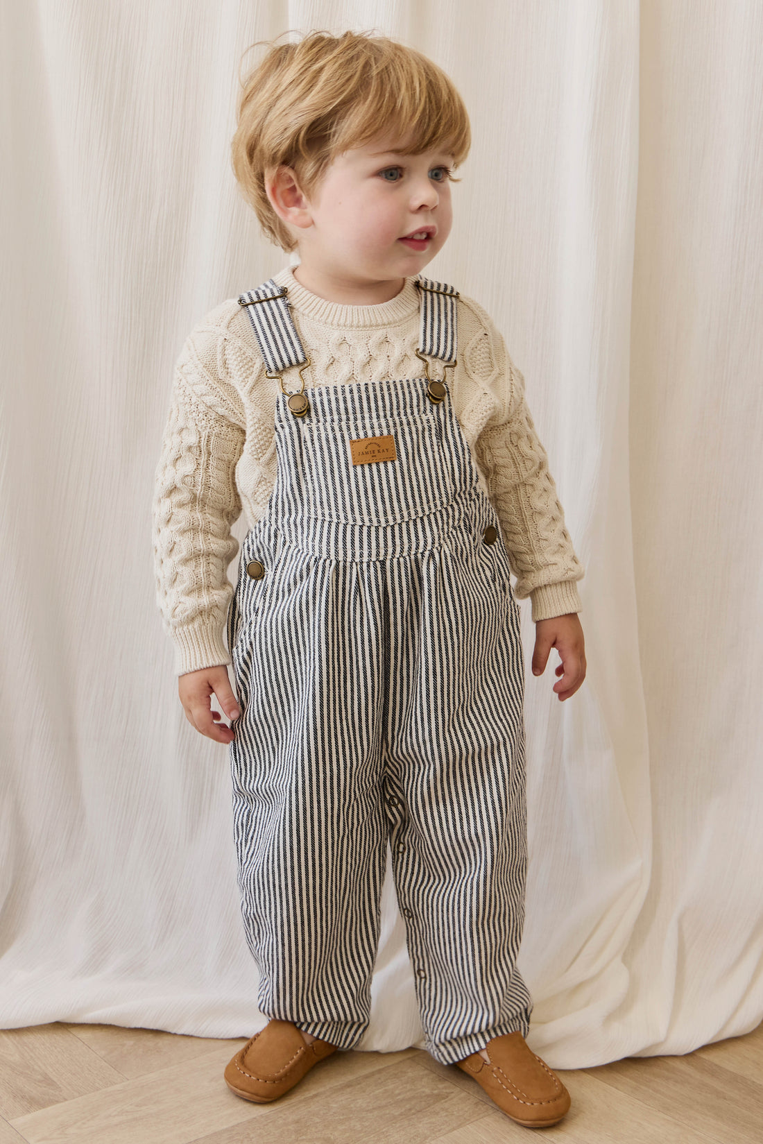 Cecil Overall - Sailor Stripe Eclipse/Cloud Childrens Overall from Jamie Kay NZ