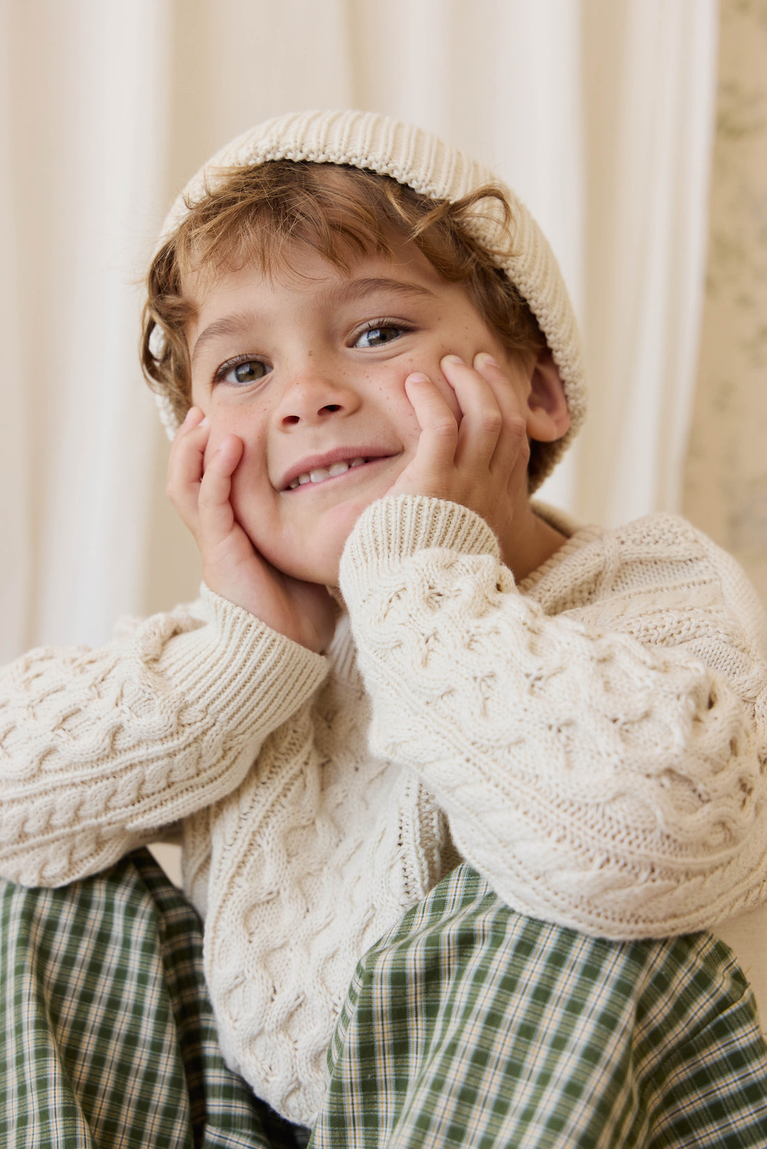 Organic Cotton Kenji Pant - Ravine Check Childrens Pant from Jamie Kay NZ