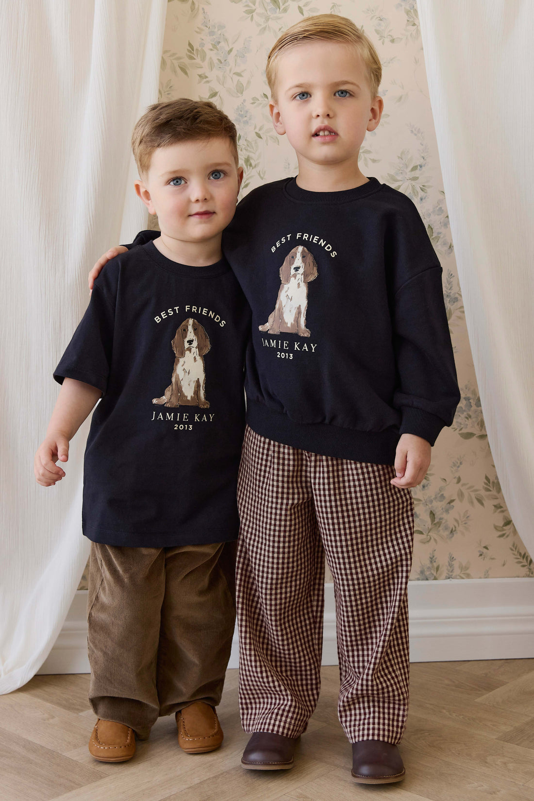 Organic Cotton Bjorn Tee - Dark Navy Best Friends Childrens Top from Jamie Kay NZ