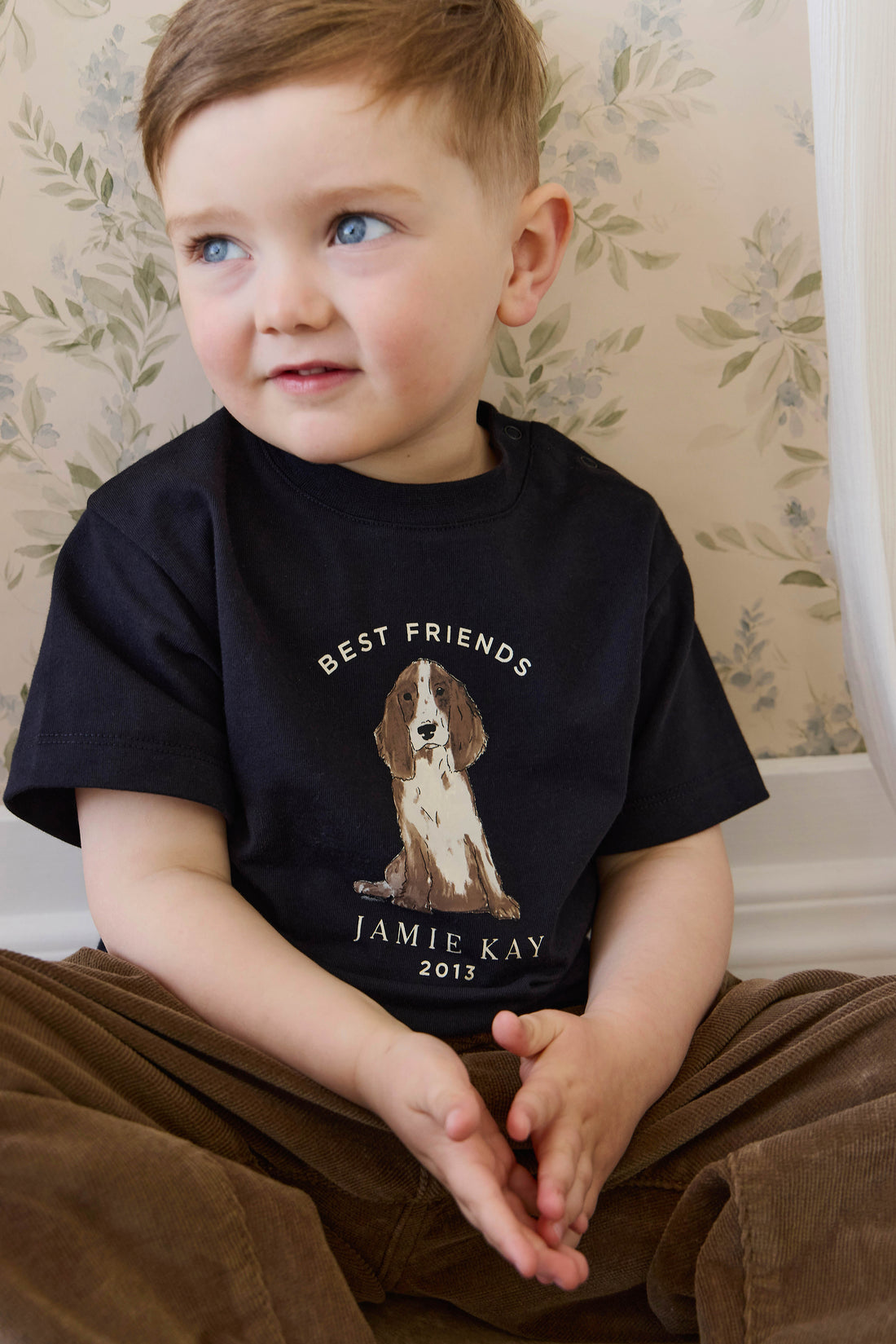 Organic Cotton Bjorn Tee - Dark Navy Best Friends Childrens Top from Jamie Kay NZ