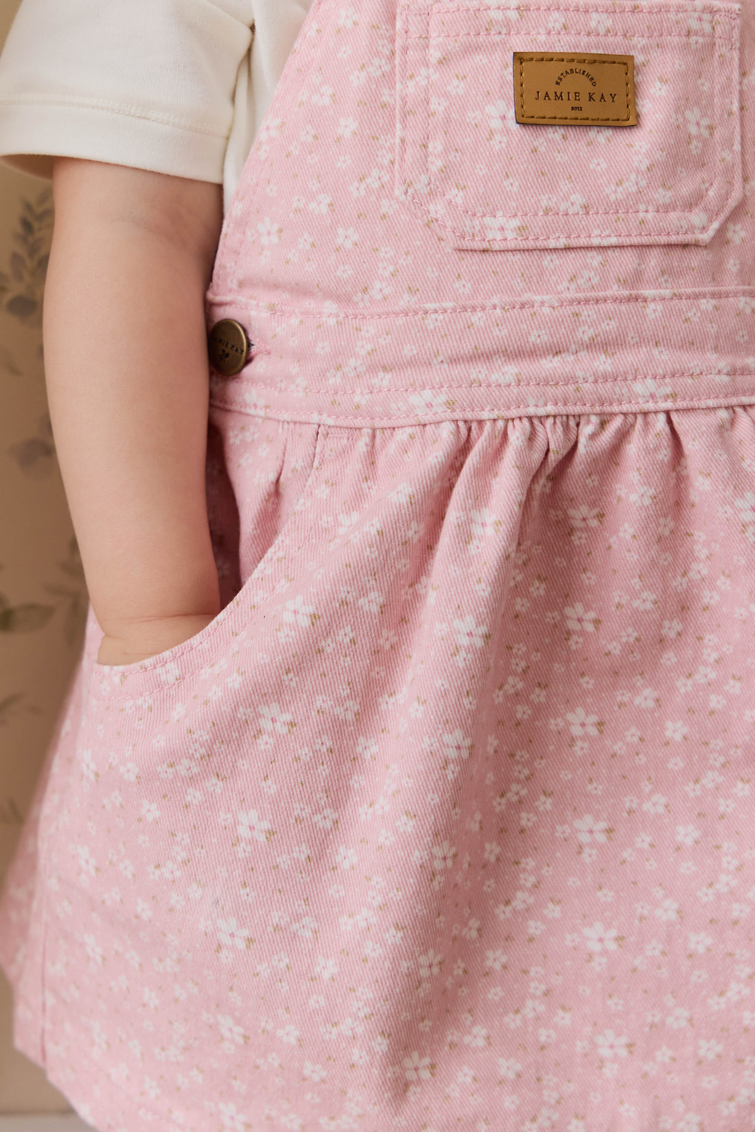 Norah Overall Dress - Paula Powder Childrens Dress from Jamie Kay NZ