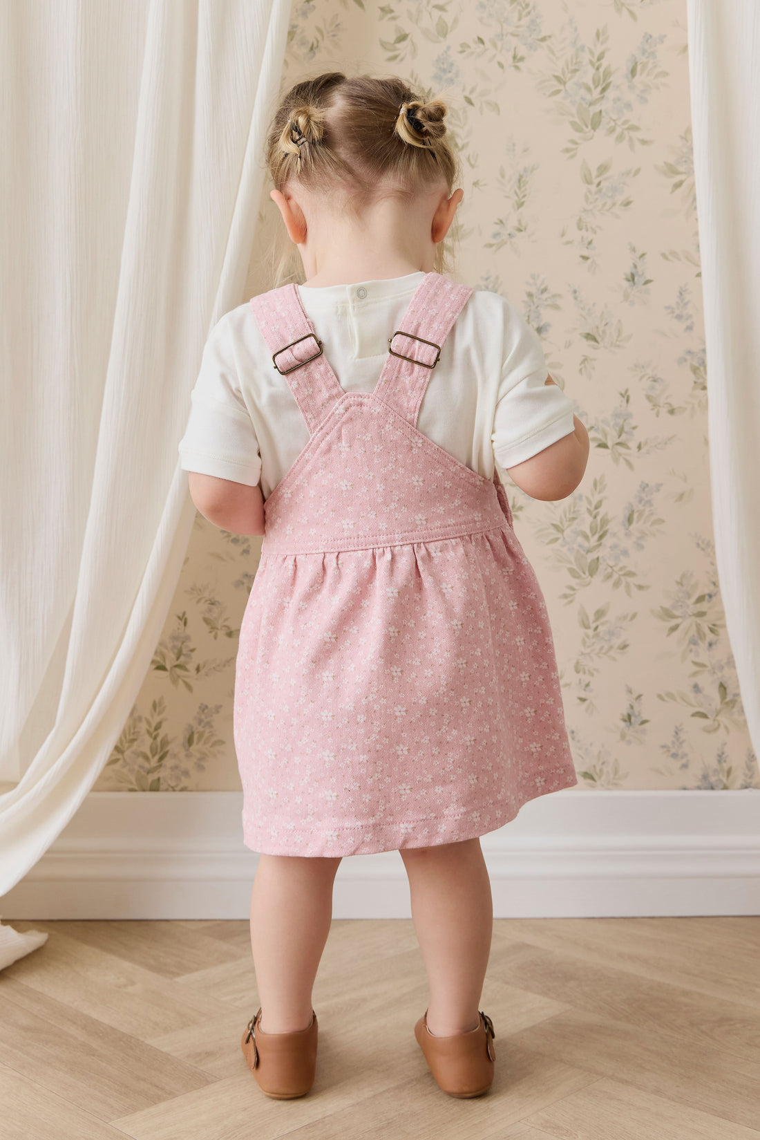 Norah Overall Dress - Paula Powder Childrens Dress from Jamie Kay NZ