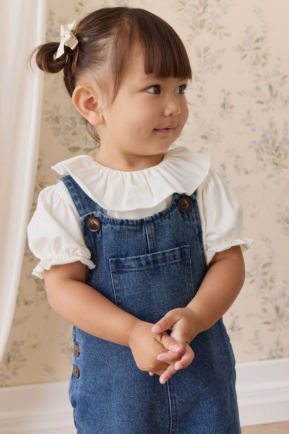 Pima Cotton Livvy Top - Parchment Childrens Top from Jamie Kay NZ