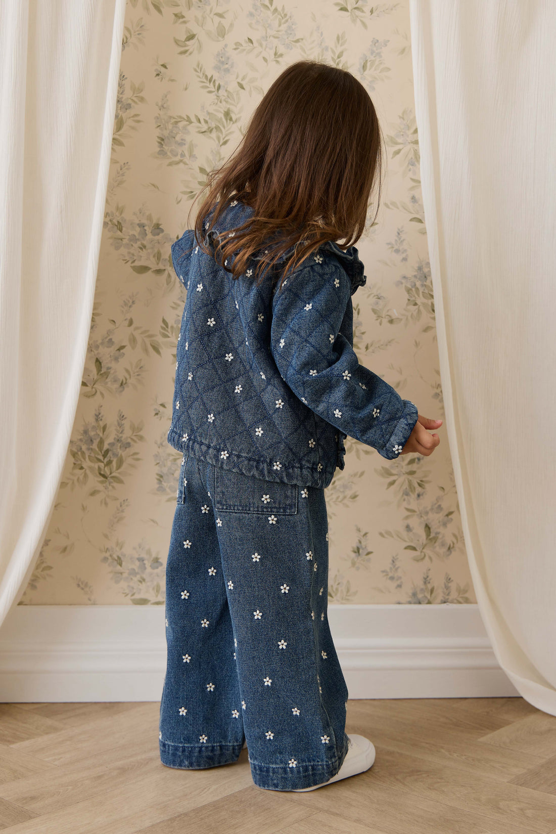 Amandine Jacket - Josie Floral Denim Childrens Jacket from Jamie Kay NZ
