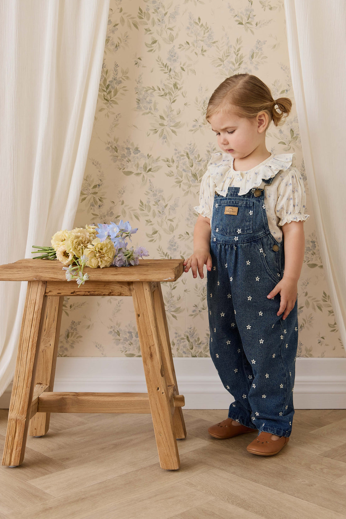 Cecil Overall - Josie Floral Denim Childrens Overall from Jamie Kay NZ