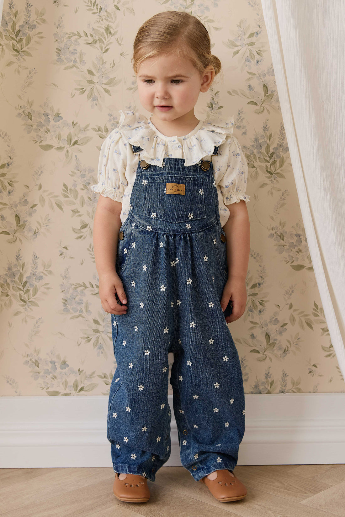Cecil Overall - Josie Floral Denim Childrens Overall from Jamie Kay NZ
