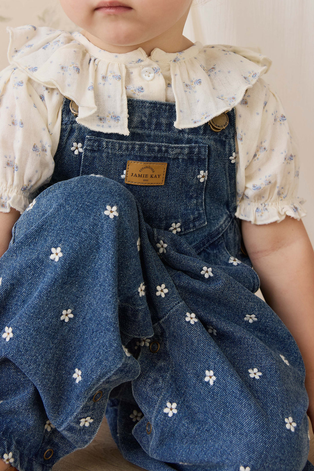 Cecil Overall - Josie Floral Denim Childrens Overall from Jamie Kay NZ