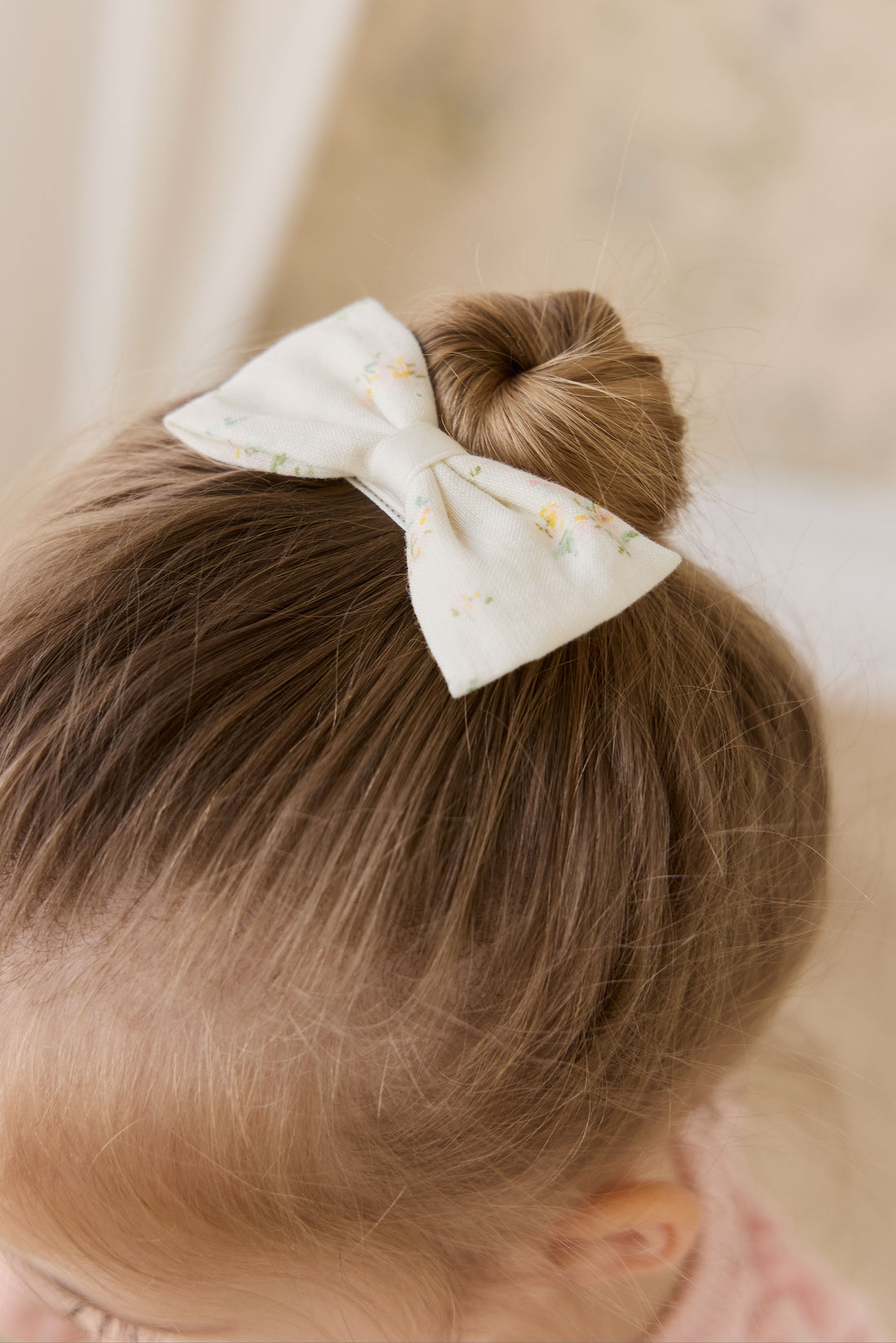 Organic Cotton Desiree Bow - Justine Parchment Childrens Bow from Jamie Kay NZ