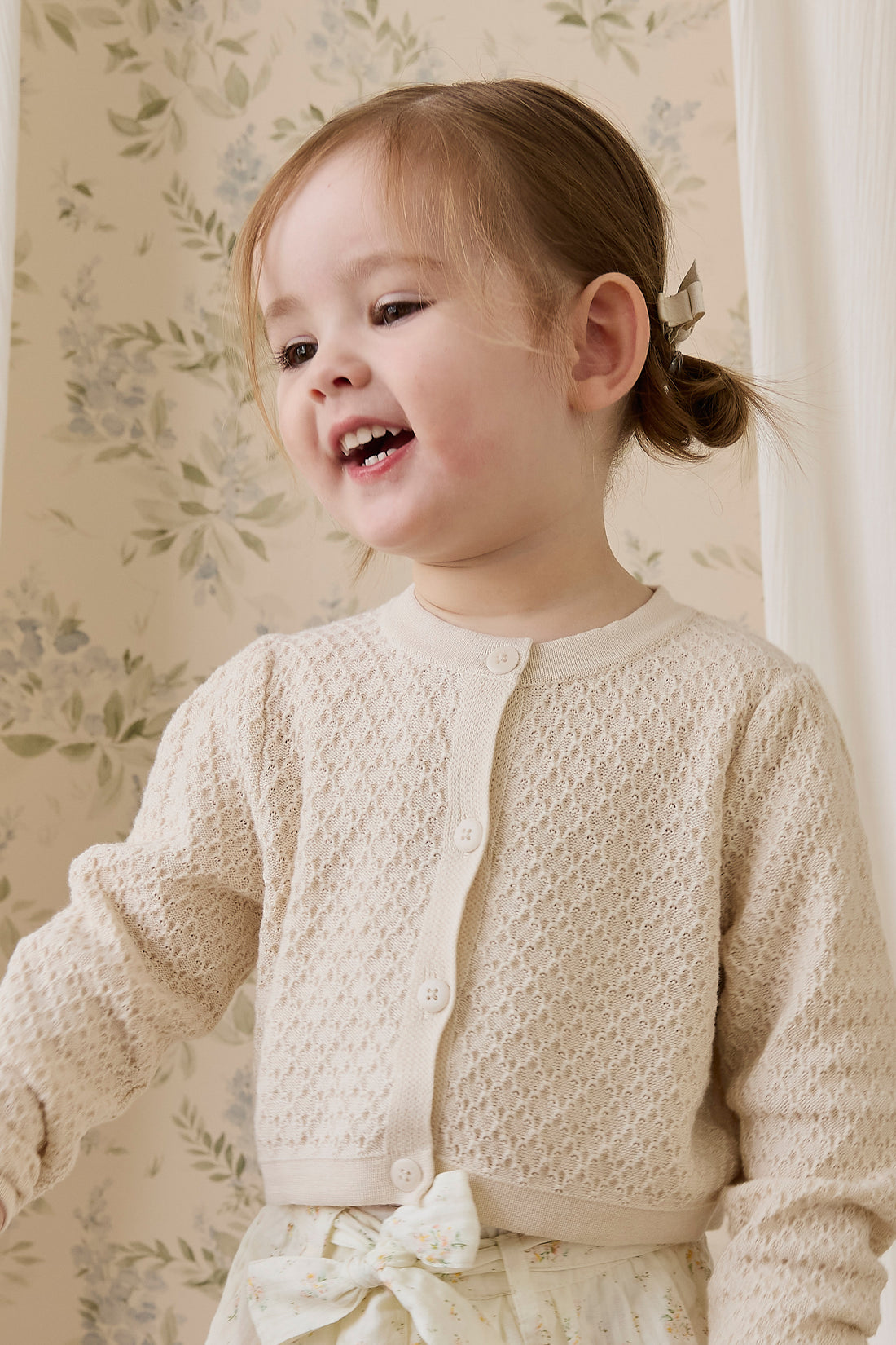 Clementine Cardigan - Vanilla Childrens Cardigan from Jamie Kay NZ