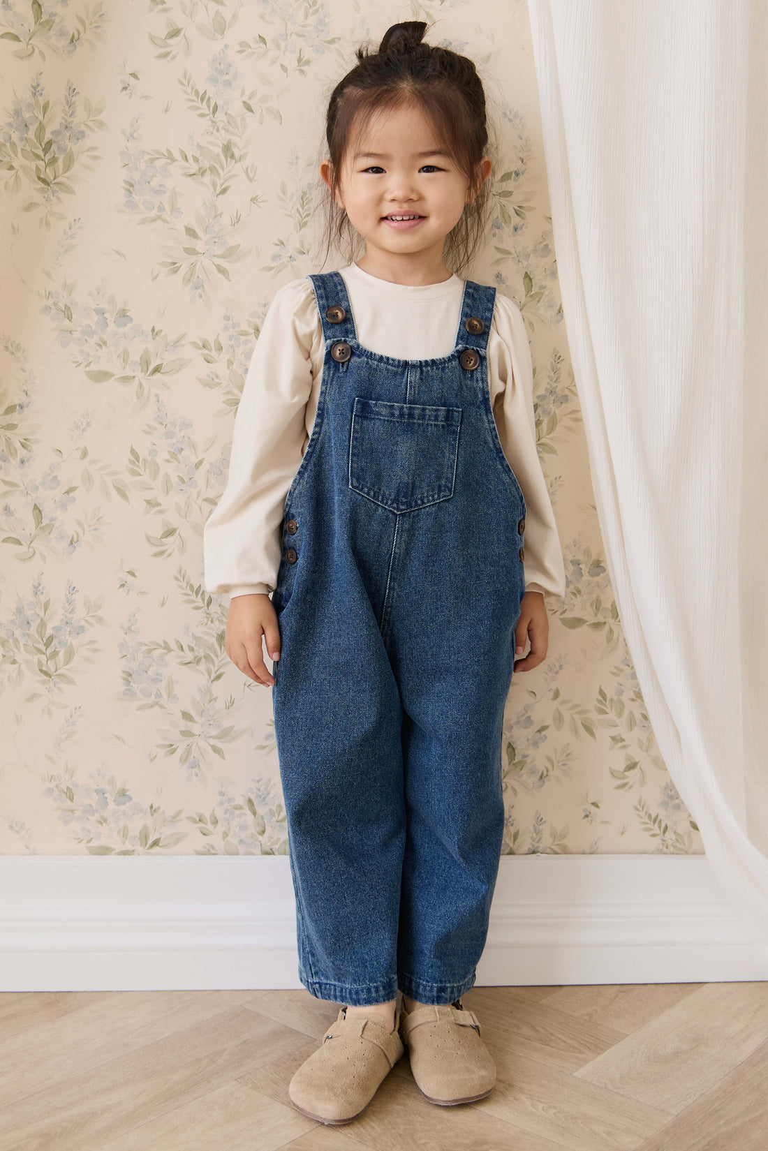 Pima Cotton Nylah Top - Vanilla Childrens Top from Jamie Kay NZ