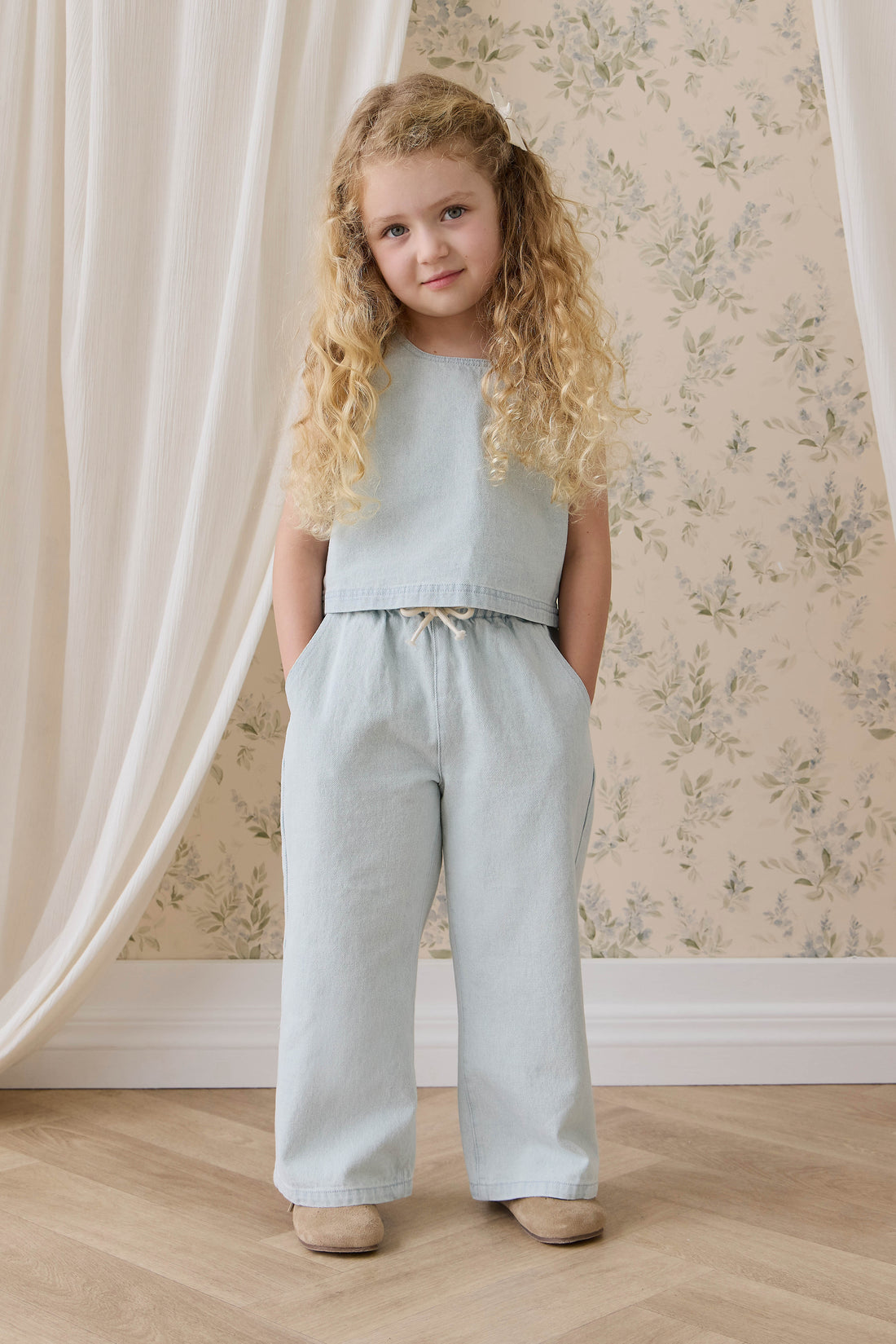 Ira Pant - Summer Clouds Childrens Pant from Jamie Kay NZ