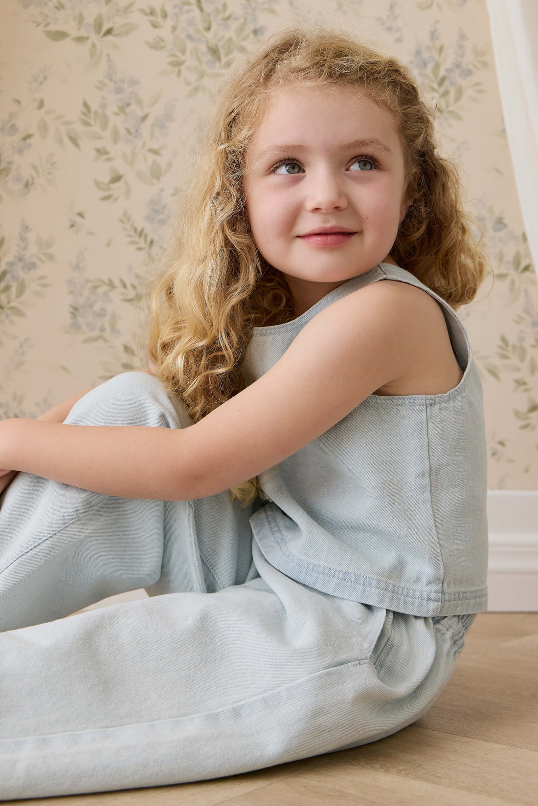 Ira Top - Summer Clouds Childrens Top from Jamie Kay NZ