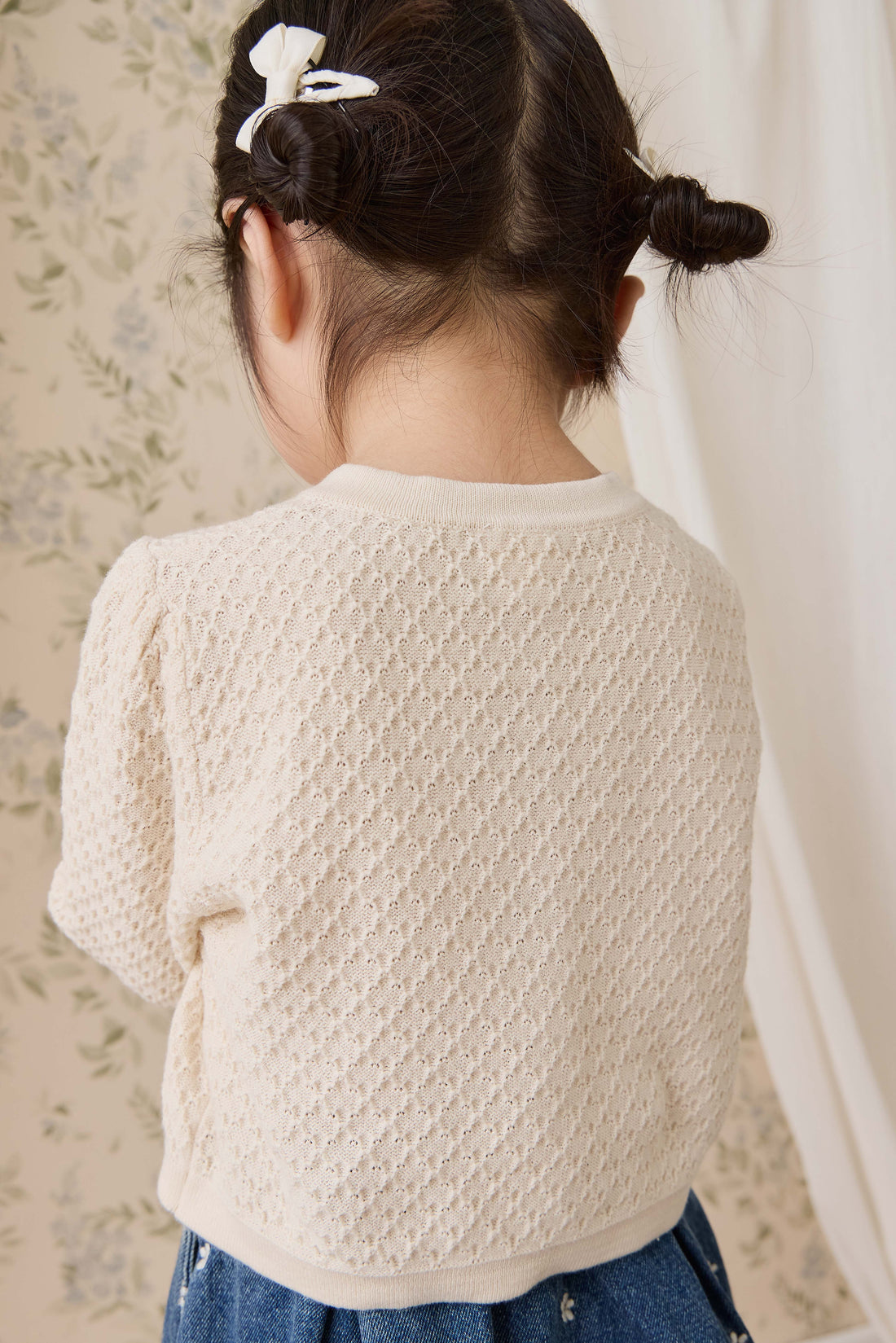 Clementine Cardigan - Vanilla Childrens Cardigan from Jamie Kay NZ