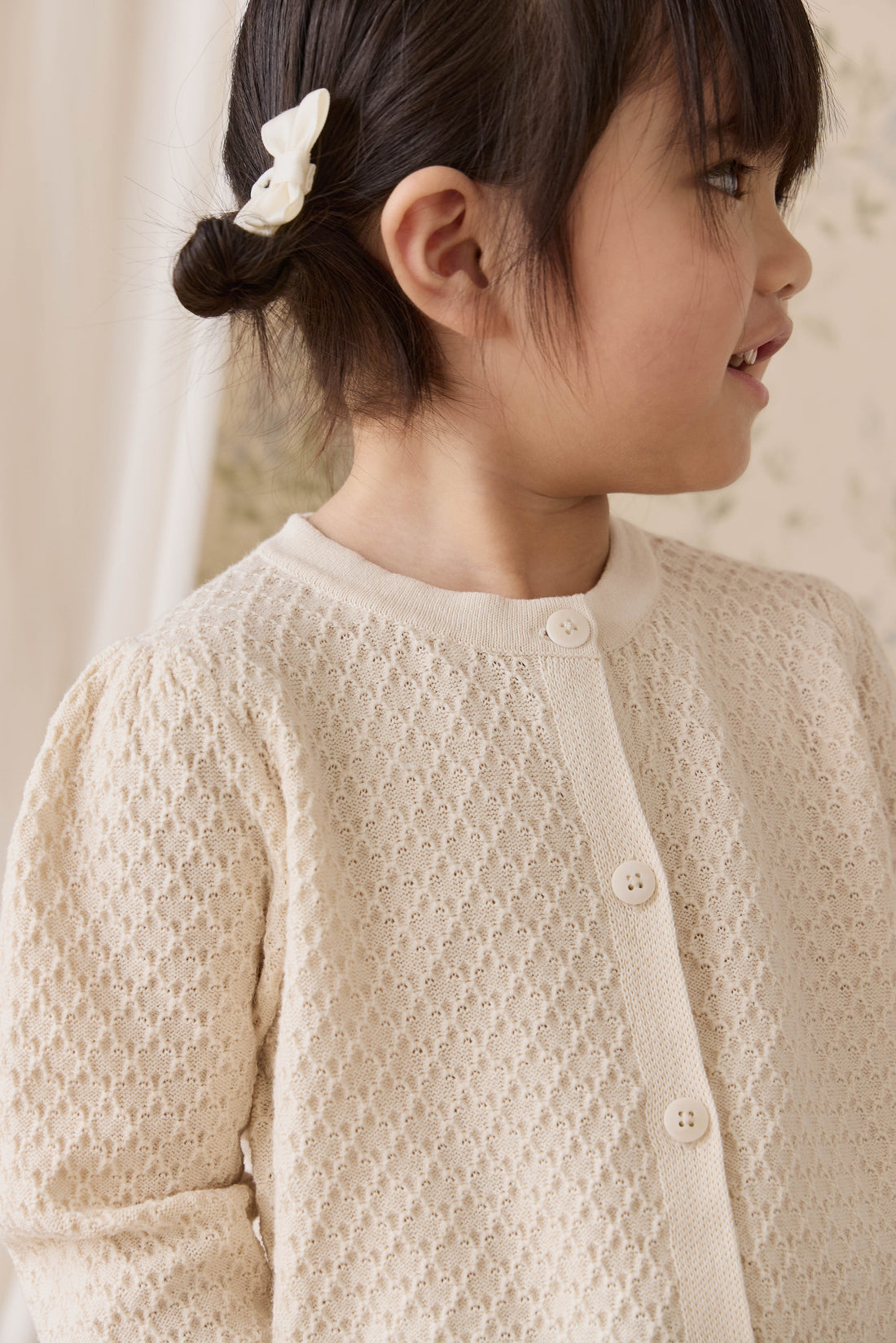 Clementine Cardigan - Vanilla Childrens Cardigan from Jamie Kay NZ